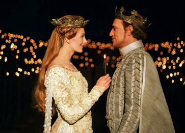 Vanessa Redgrave and Richard Harris in the wedding scene in "Camelot."