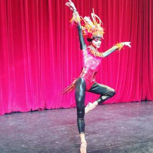 Rita Binder as Firebird. The  Mark Lewis Higgins costume design eclipsed the dancing. Photo by Margie Moran Floirendo.